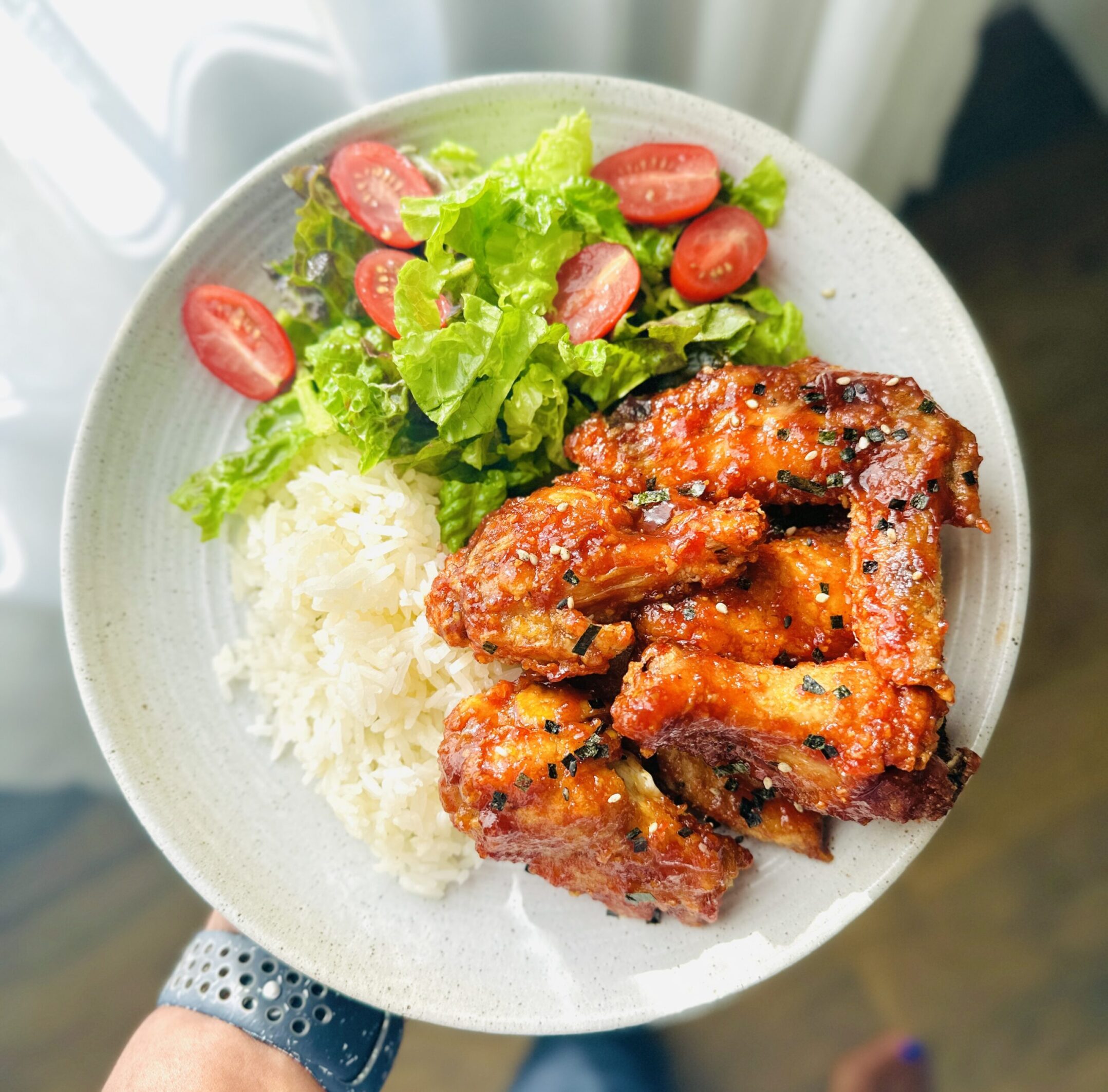 Oven Fried Wings in Red Pepper Sauce